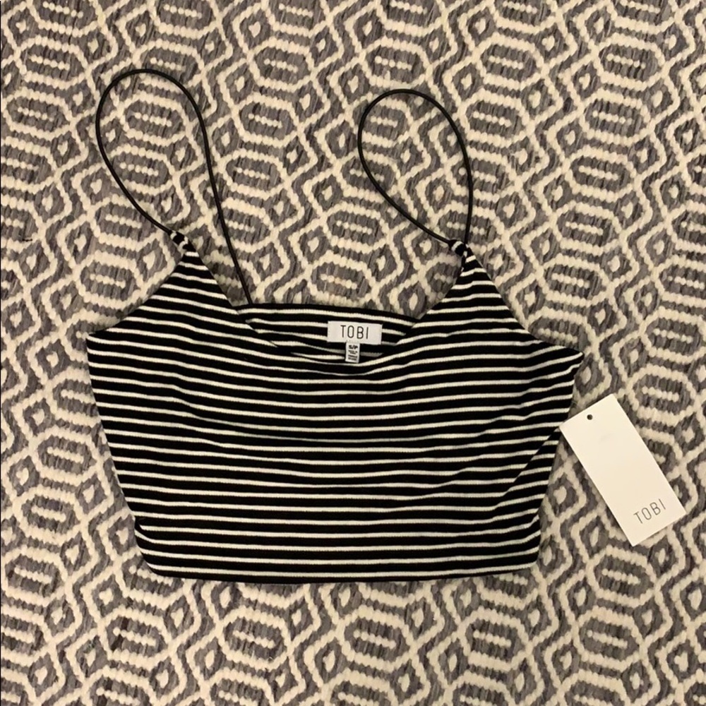 Tobi striped crop - size small - NEW with TAGS